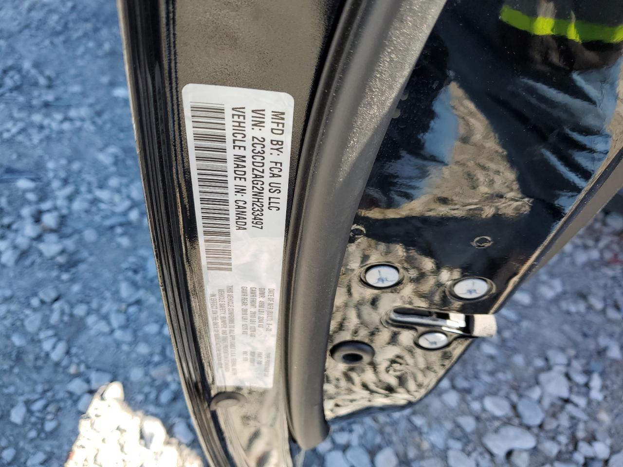 2022 DODGE CHALLENGER SXT VIN:2C3CDZAG2NH233497