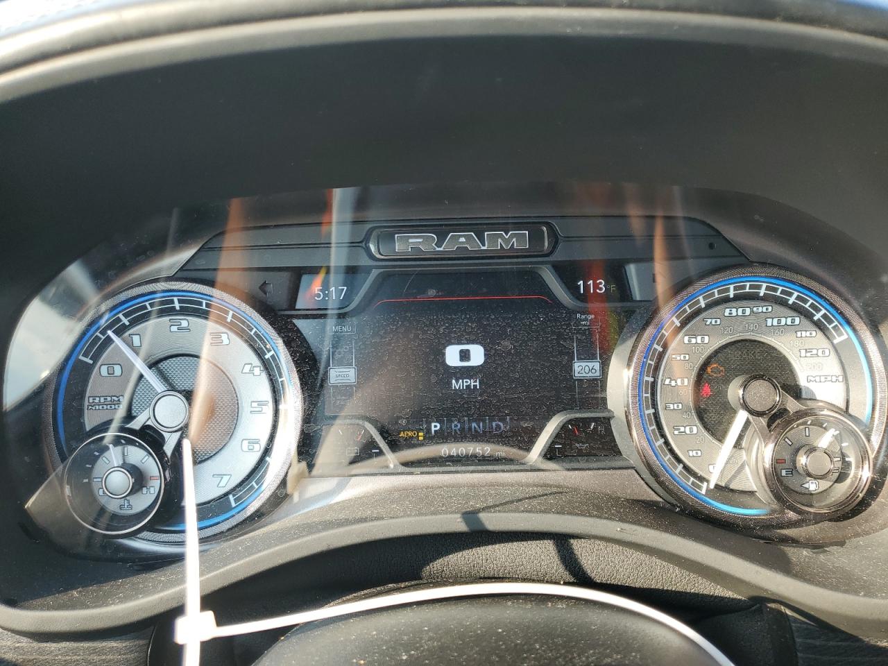 2022 RAM 1500 LIMITED VIN:1C6RREHT5NN219322