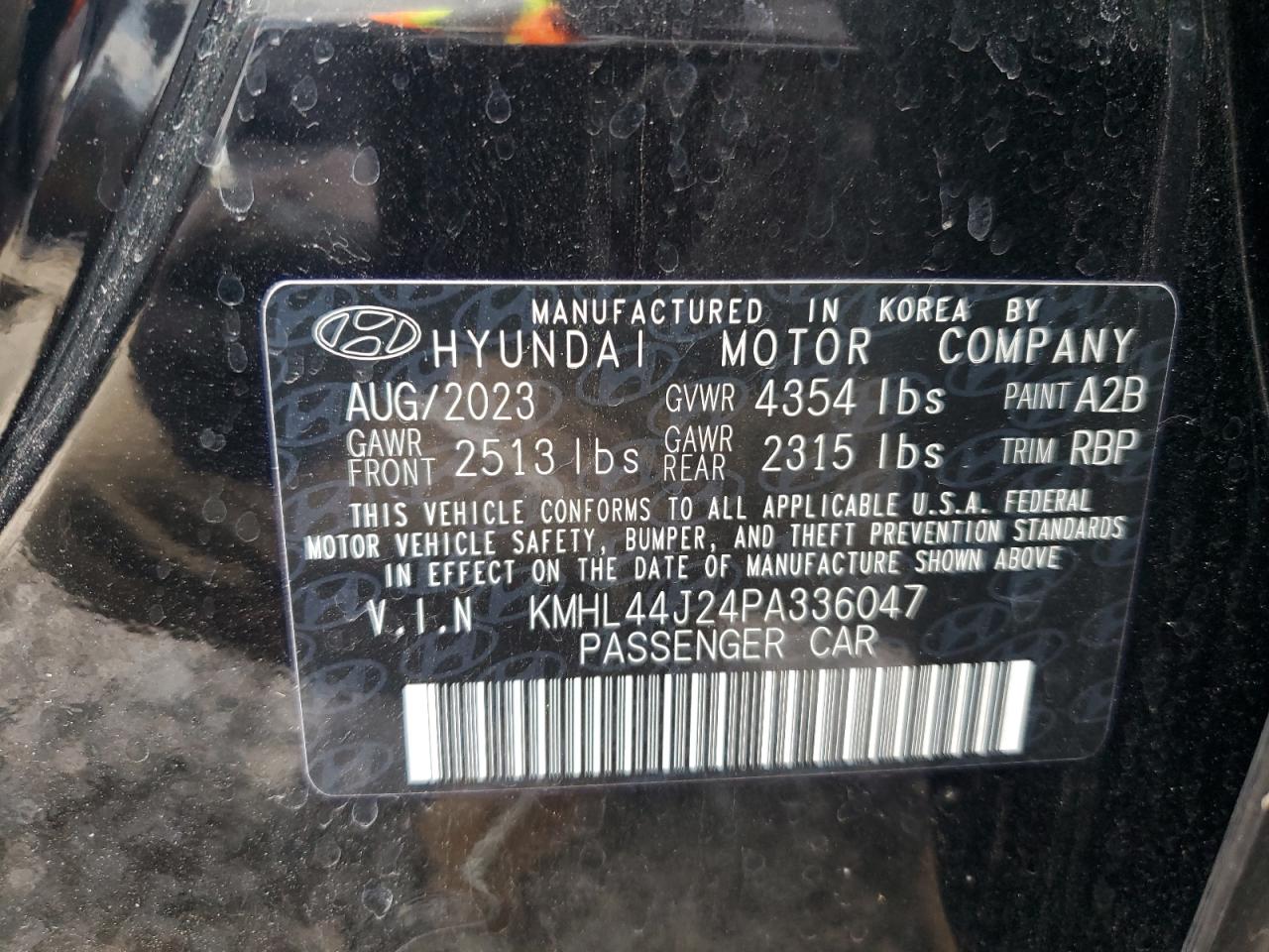 2023 HYUNDAI SONATA SEL PLUS VIN:KMHL44J24PA336047