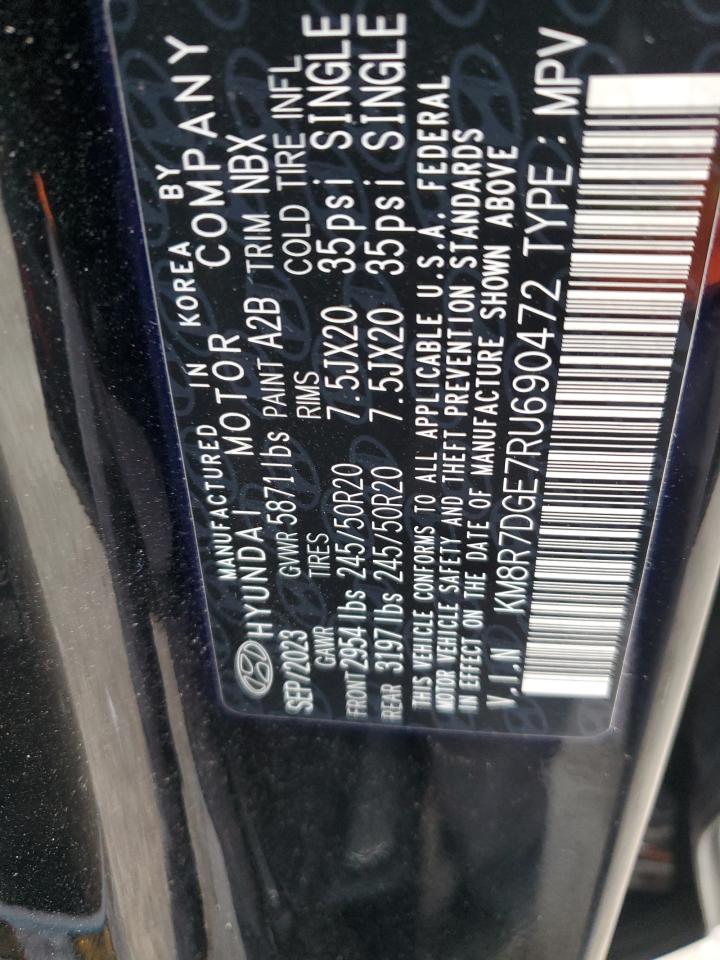 2024 HYUNDAI PALISADE CALLIGRAPHY VIN:KM8R7DGE7RU690472