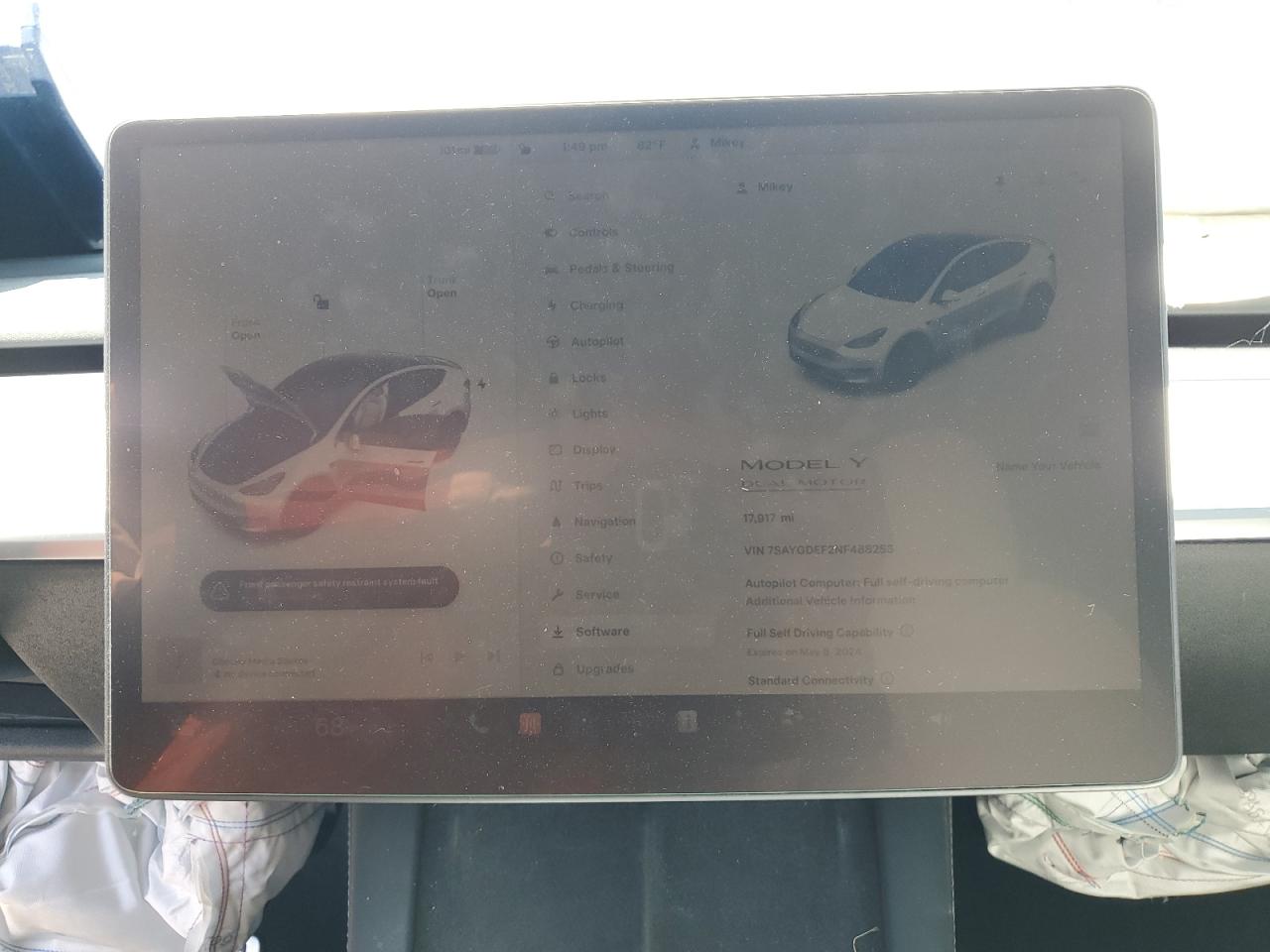 2022 TESLA MODEL Y  VIN:7SAYGDEF2NF488253