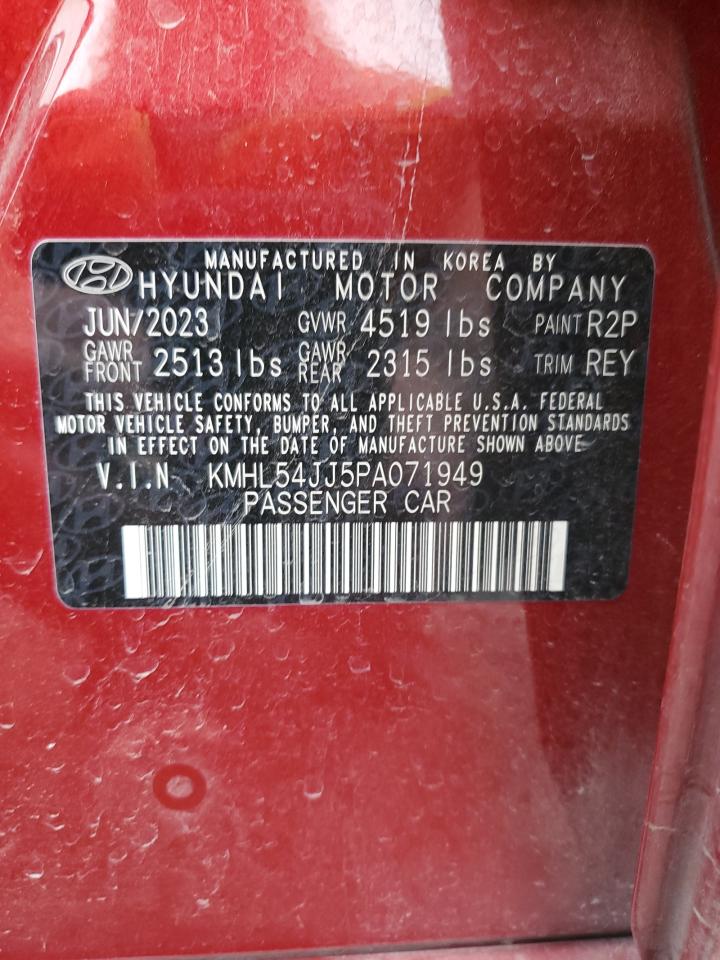 2023 HYUNDAI SONATA HYBRID VIN:KMHL54JJ5PA071949