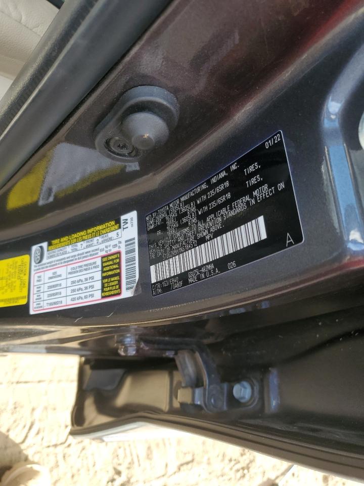 2022 TOYOTA HIGHLANDER XLE VIN:5TDGZRBH1NS184512