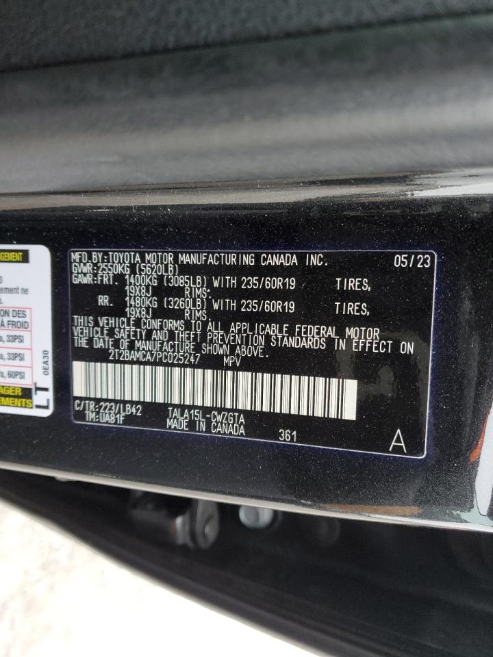 2023 LEXUS RX 350 BASE VIN:2T2BAMCA7PC025247