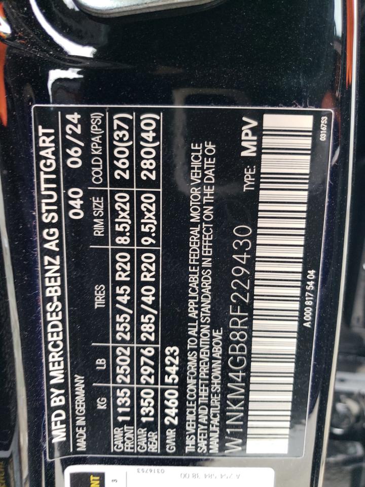 2024 MERCEDES-BENZ GLC 300 VIN:W1NKM4GB8RF229430