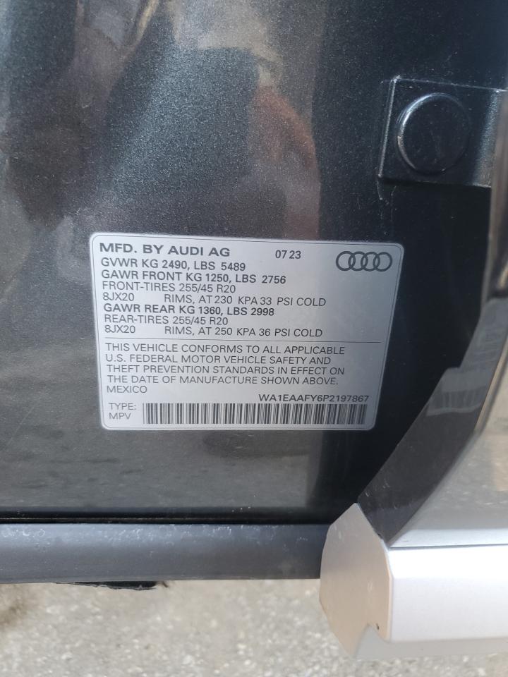 2023 AUDI Q5 PREMIUM PLUS 45 VIN:WA1EAAFY6P2197867