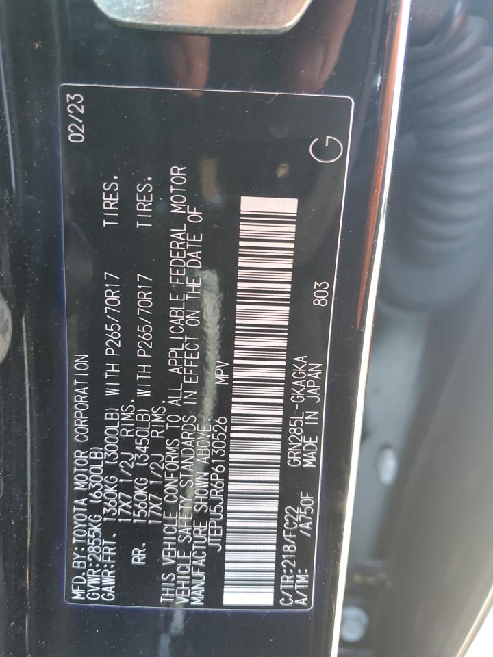 2023 TOYOTA 4RUNNER SE VIN:JTEPU5JR6P6130526