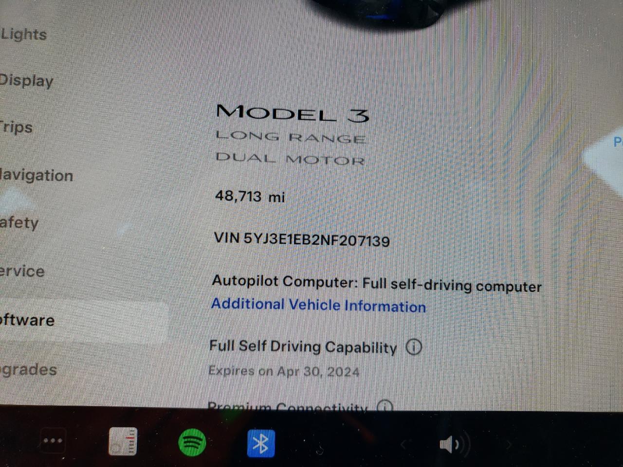 2022 TESLA MODEL 3  VIN:5YJ3E1EB2NF207139