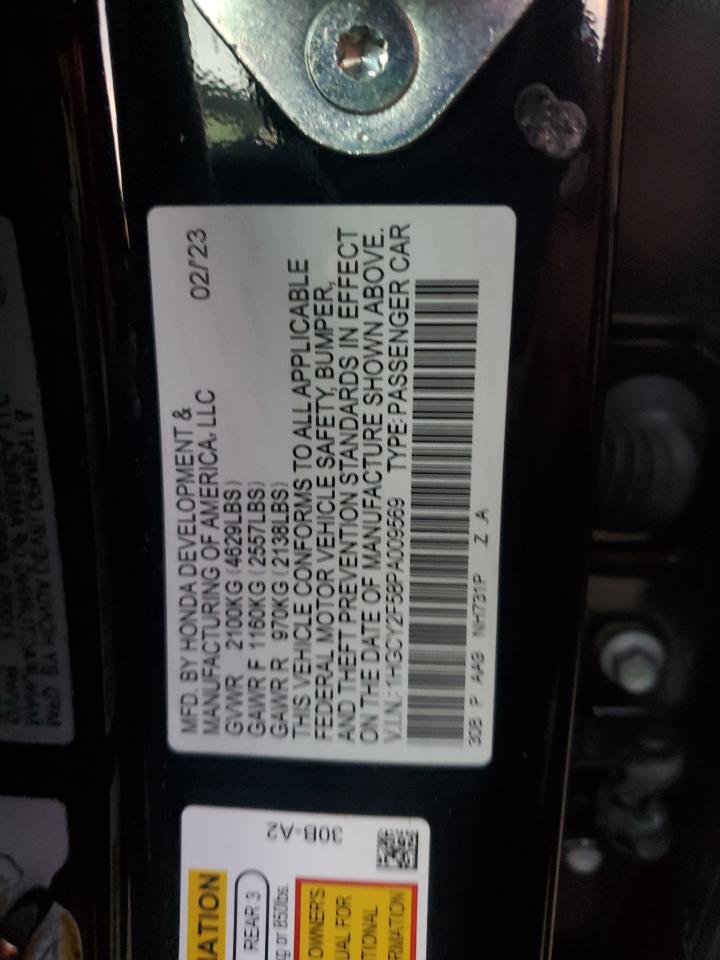 2023 HONDA ACCORD HYBRID SPORT VIN:1HGCY2F58PA009569