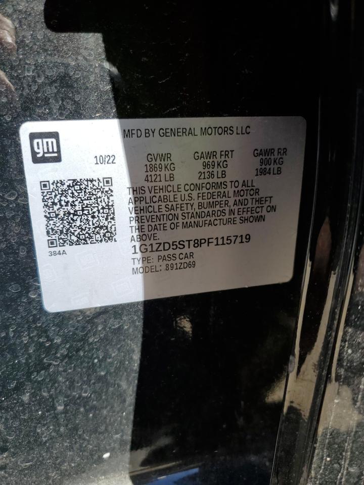 2023 CHEVROLET MALIBU LT VIN:1G1ZD5ST8PF115719