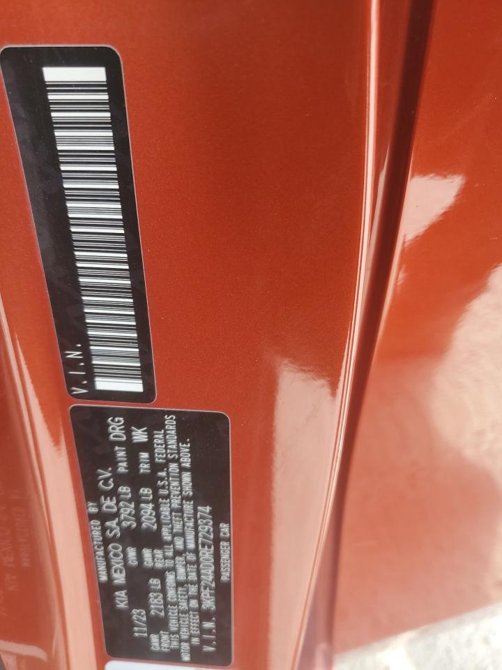 2024 KIA FORTE LX VIN:3KPF24AD0RE729374