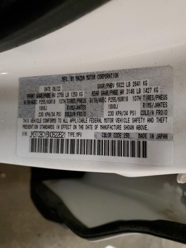 2022 MAZDA CX-9 TOURING VIN:JM3TCBCY6N0622621