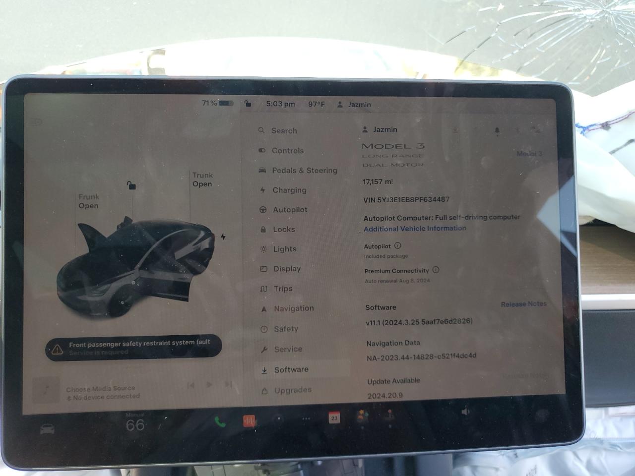 2023 TESLA MODEL 3  VIN:5YJ3E1EB8PF634487