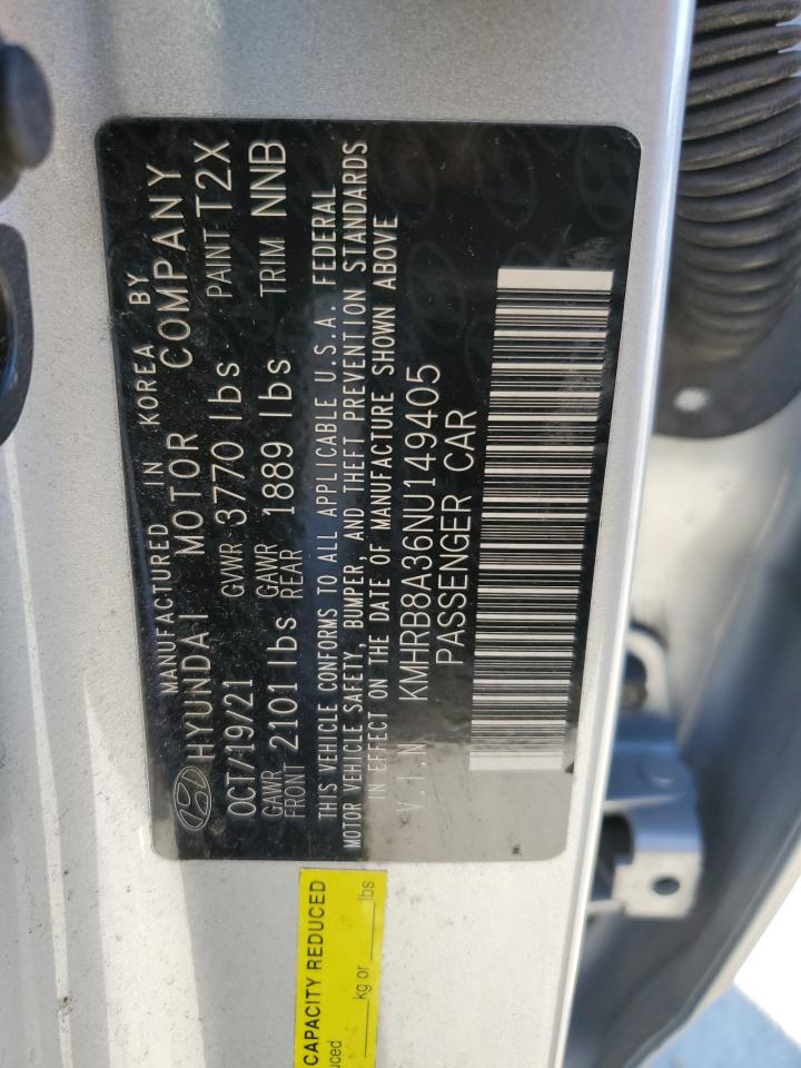 2022 HYUNDAI VENUE SE VIN:KMHRB8A36NU149405