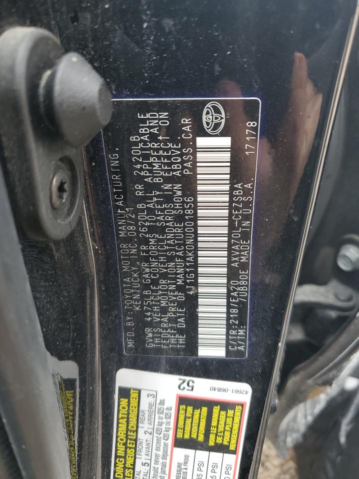 2022 TOYOTA CAMRY SE VIN:JF1SG65684H713892