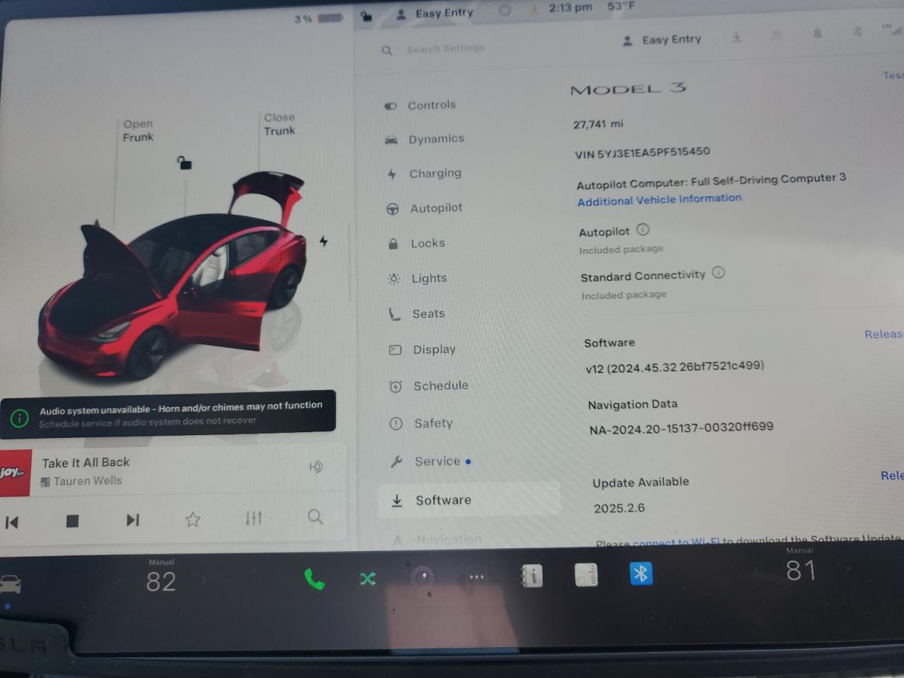 2023 TESLA MODEL 3  VIN:5YJ3E1EA5PF515450