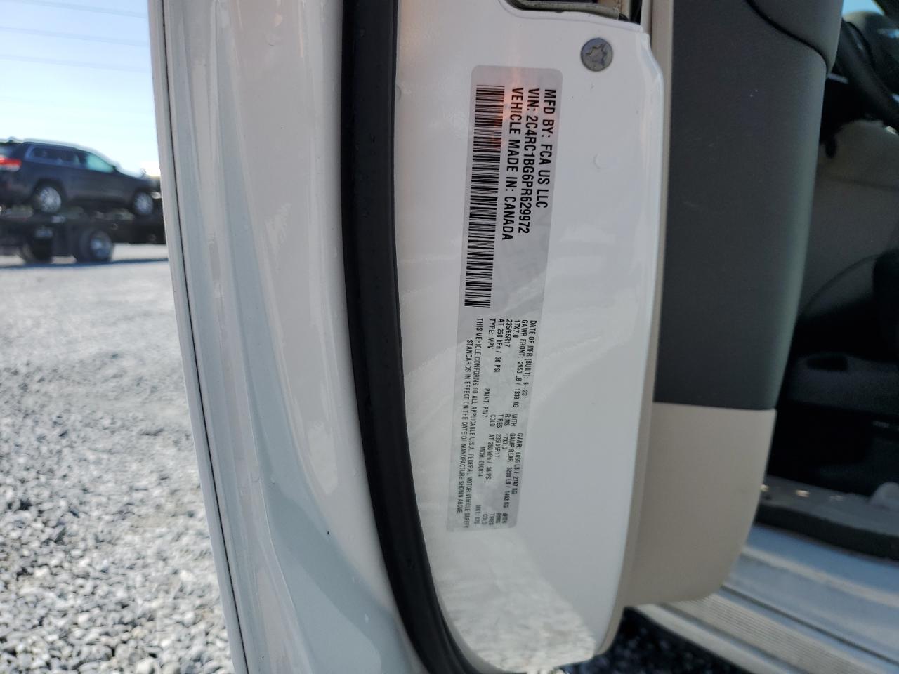 2023 CHRYSLER PACIFICA TOURING L VIN:2C4RC1BG6PR629972