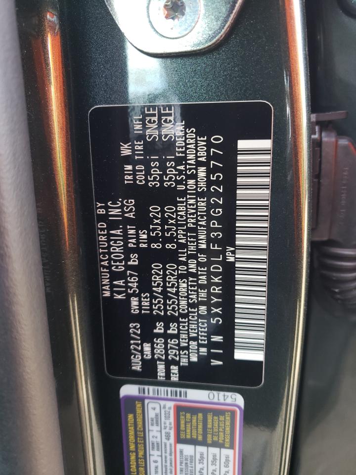 2023 KIA SORENTO SX VIN:5XYRKDLF3PG225770