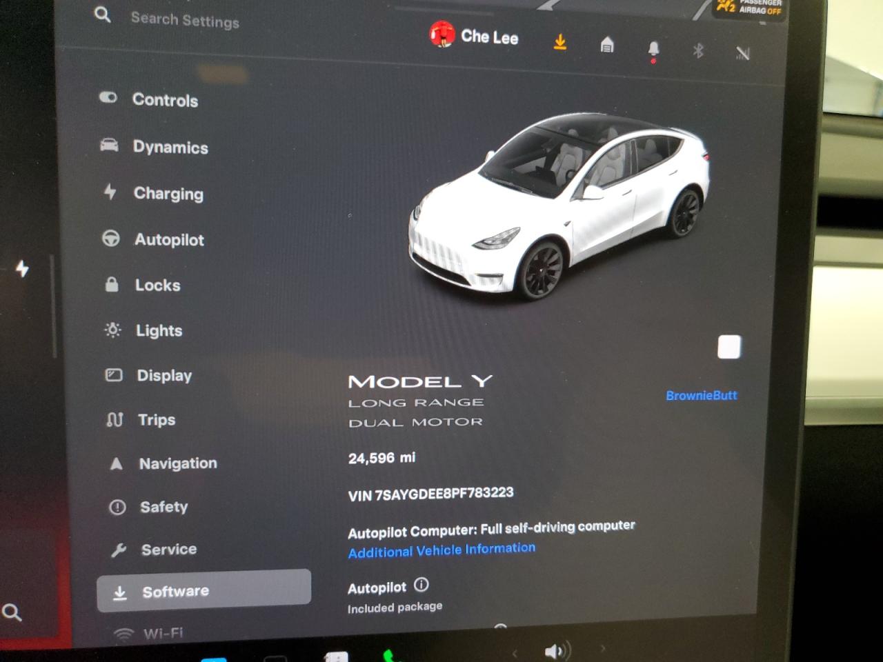 2023 TESLA MODEL Y  VIN:7SAYGDEE8PF783223