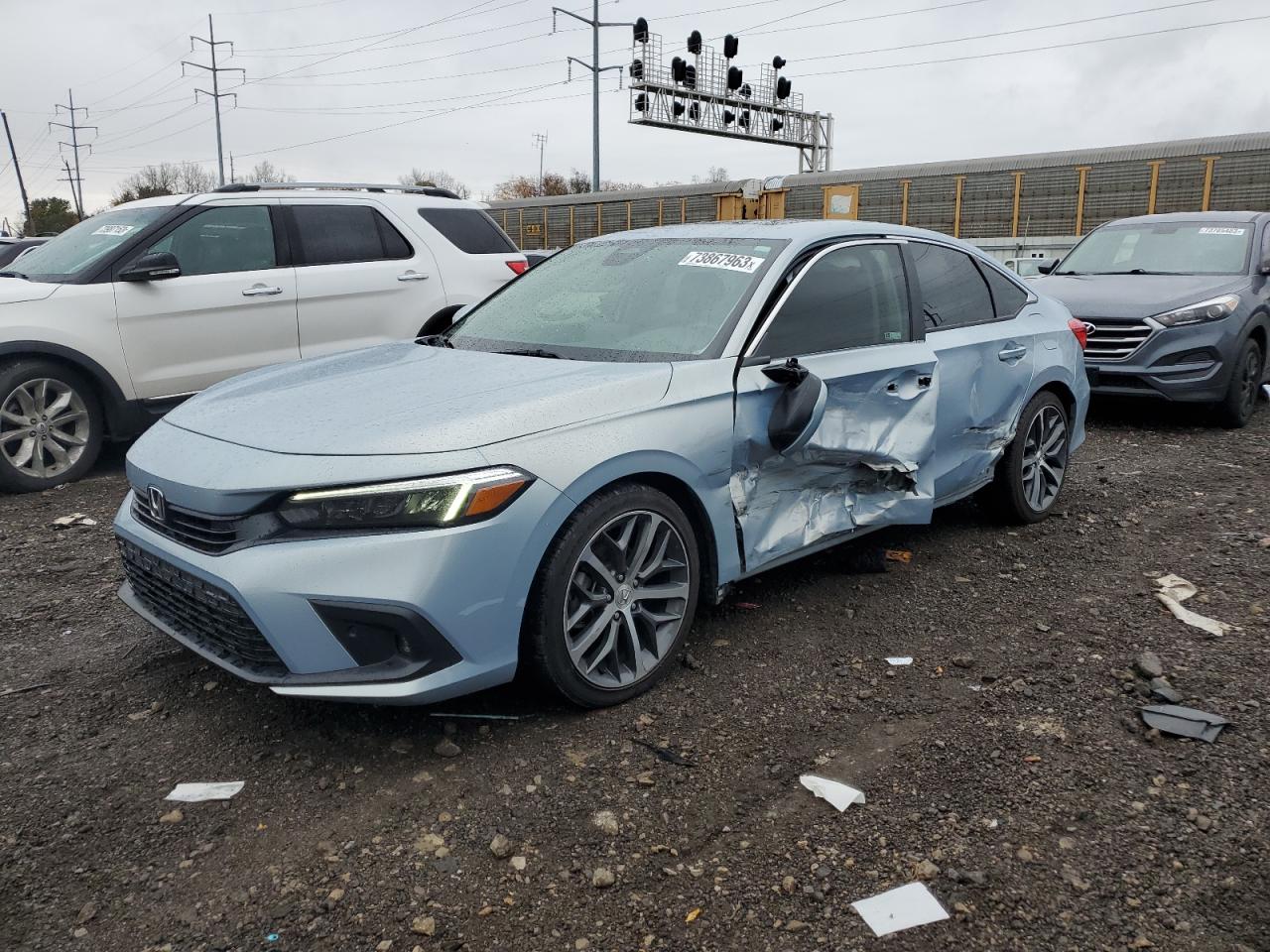 2022 HONDA CIVIC TOURING VIN:2HGFE1F95NH324685