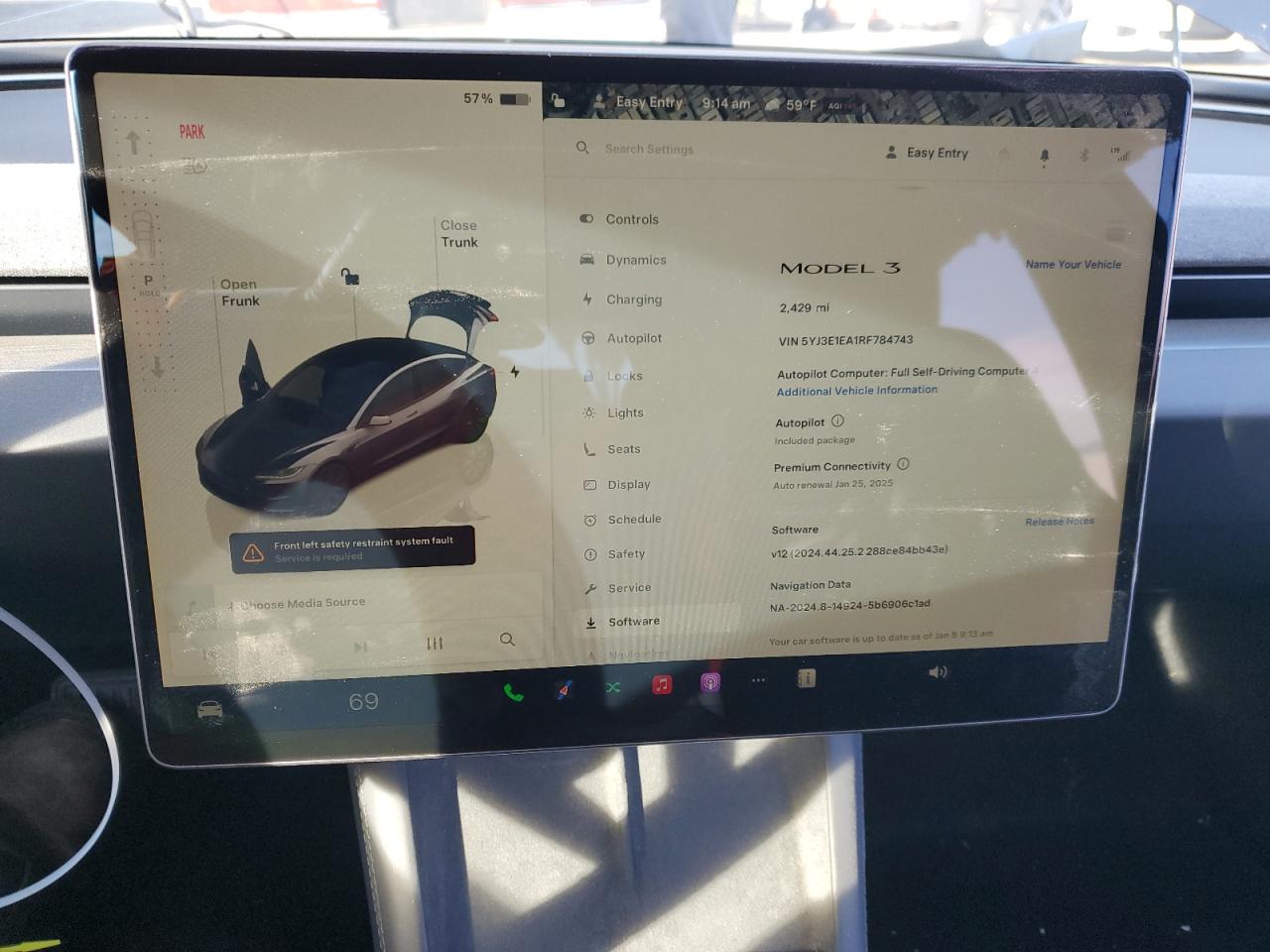 2024 TESLA MODEL 3  VIN:JHLRE38569C010475