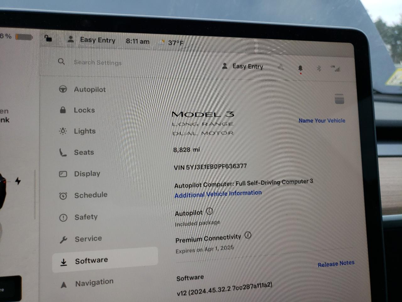 2023 TESLA MODEL 3  VIN:5YJ3E1EB0PF636377