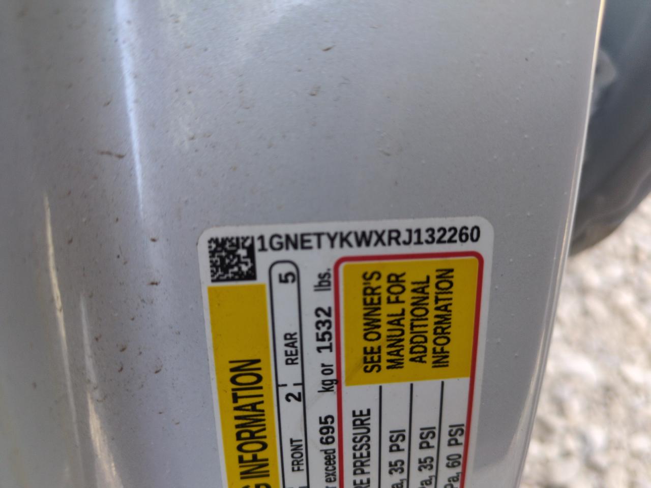 2024 CHEVROLET TRAVERSE LIMITED RS VIN:1GNETYKWXRJ132260