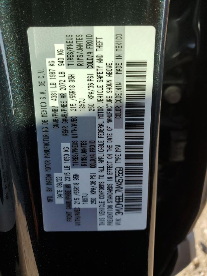 2022 MAZDA CX-30 SELECT VIN:3MVDMBBL7NM457559