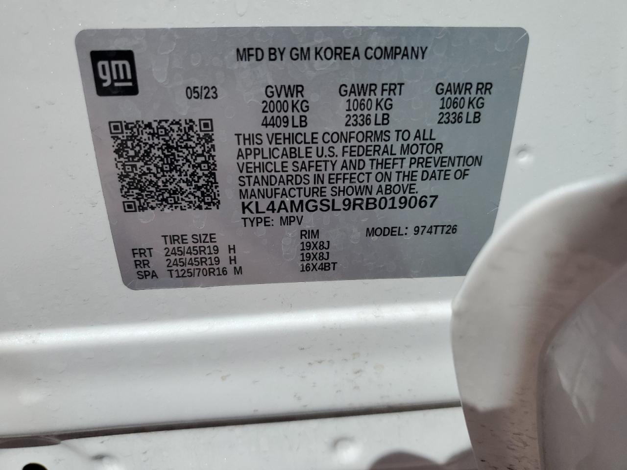 2024 BUICK ENCORE GX AVENIR VIN:KL4AMGSL9RB019067