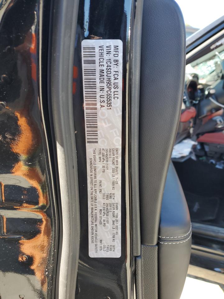 2023 DODGE DURANGO SRT HELLCAT VIN:1C4SDJH95PC655351