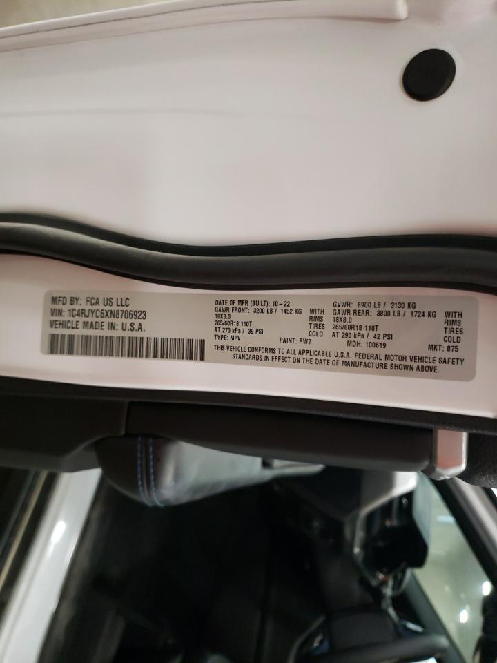 2022 JEEP GRAND CHEROKEE TRAILHAWK 4XE VIN:1C4RJYC6XN8706923