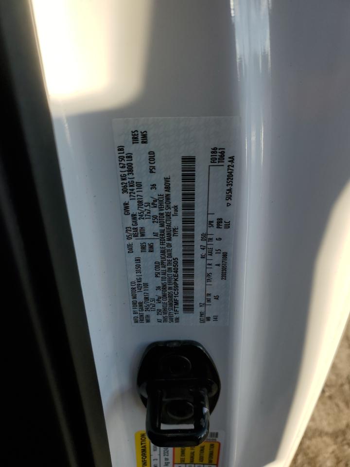 2023 FORD F150  VIN:1FTMF1C59PKE40505