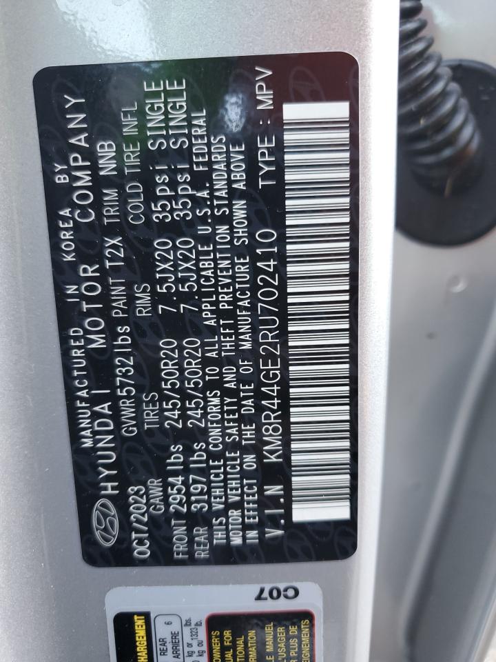 2024 HYUNDAI PALISADE SEL PREMIUM VIN:KM8R44GE2RU702410