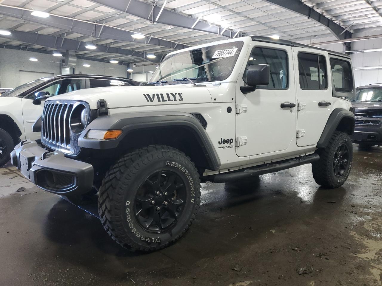 2022 JEEP WRANGLER UNLIMITED SPORT VIN:1C4HJXDM7NW244562