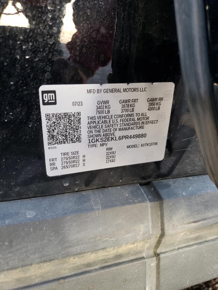 2023 GMC YUKON DENALI ULTIMATE VIN:1GKS2EKL6PR449880
