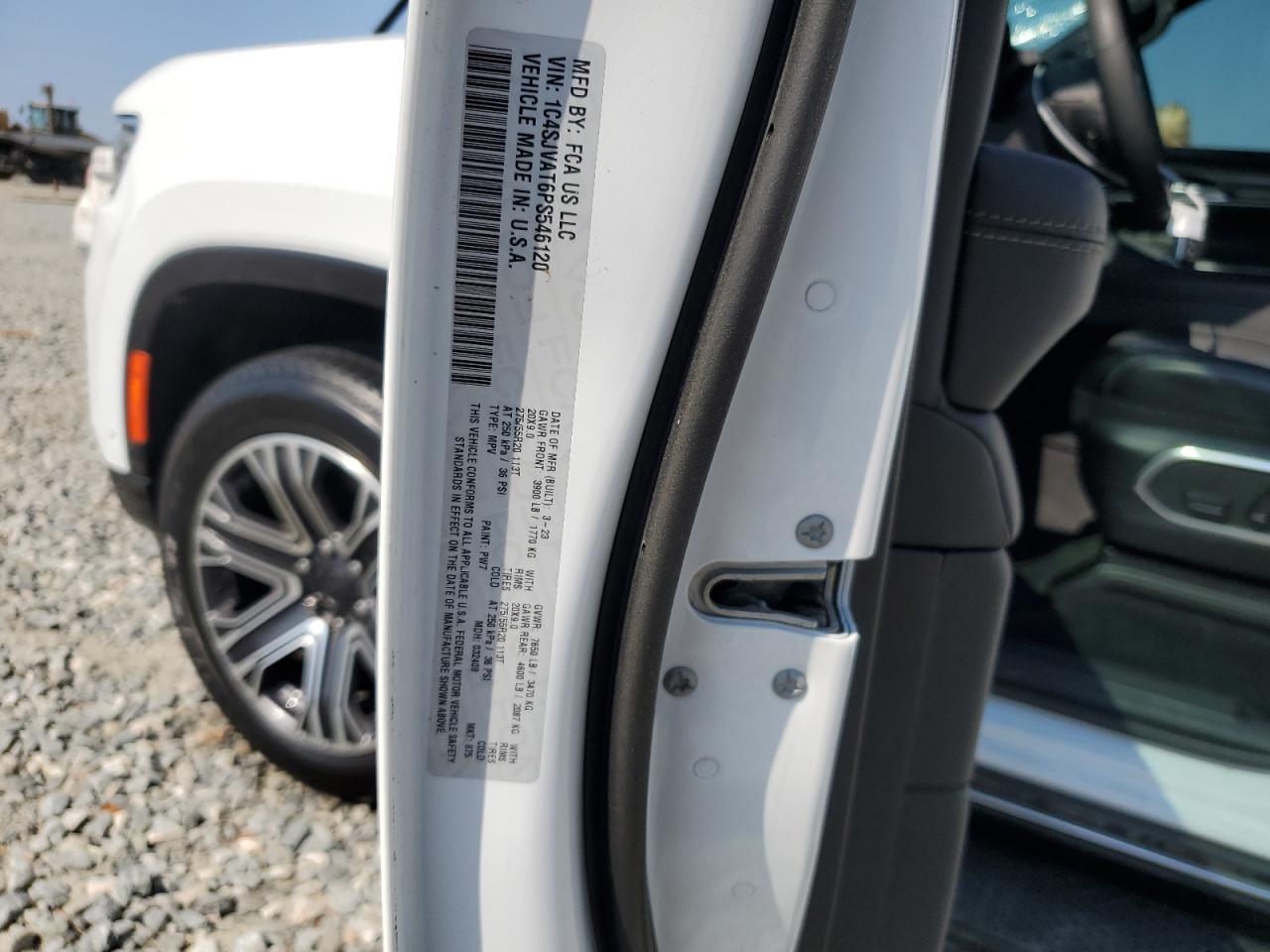 2023 JEEP WAGONEER SERIES I VIN:1C4SJVAT6PS546120