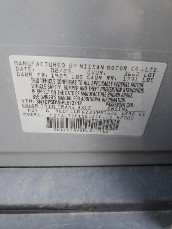 2023 NISSAN KICKS SR VIN:3N1CP5DV5PL513112