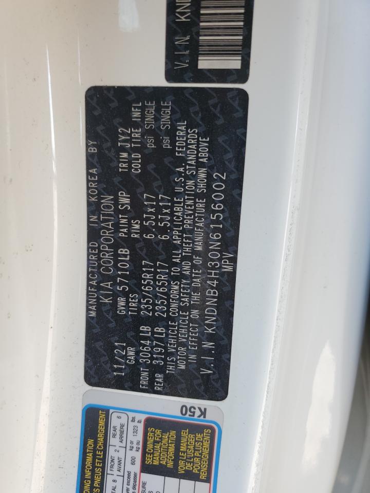 2022 KIA CARNIVAL LX VIN:KNDNB4H30N6156002