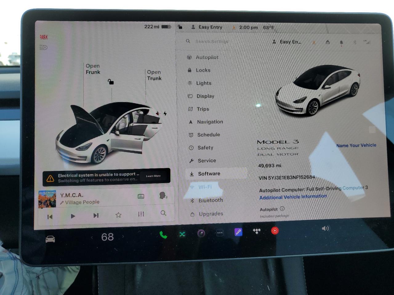 2022 TESLA MODEL 3  VIN:5YJ3E1EB3NF152684