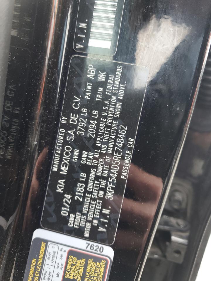 2024 KIA FORTE GT LINE VIN:3KPF54AD5RE748462