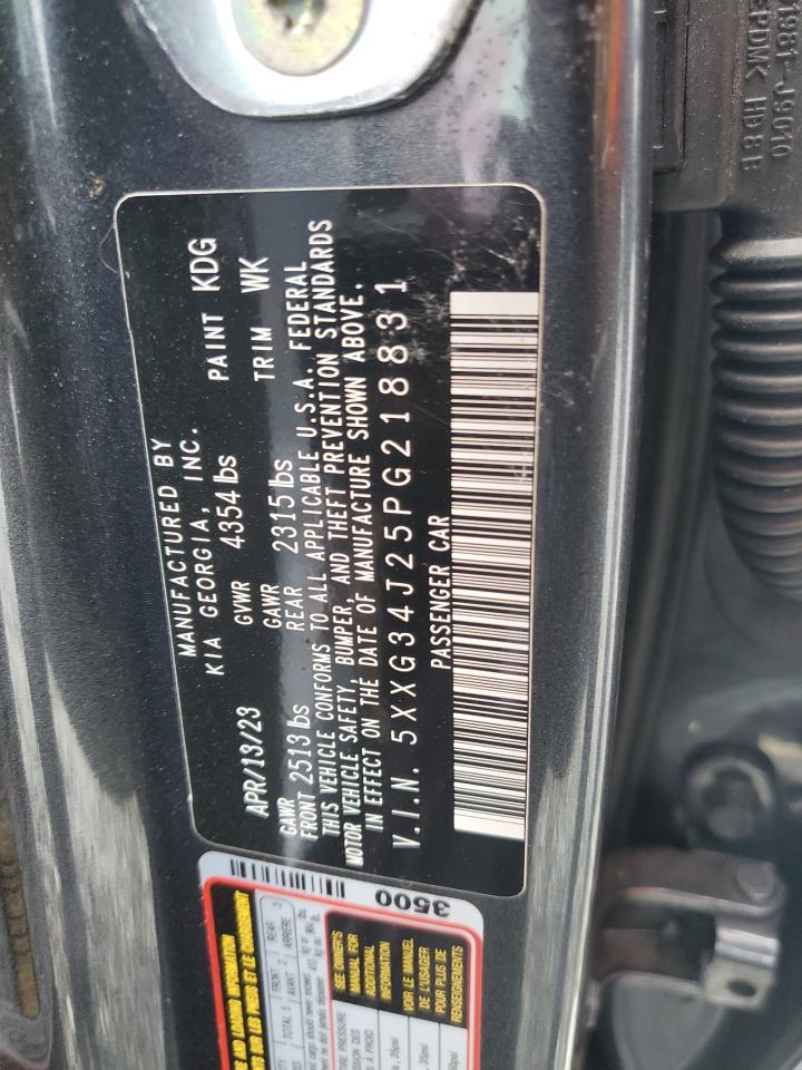 2023 KIA K5 EX VIN:5XXG34J25PG218831