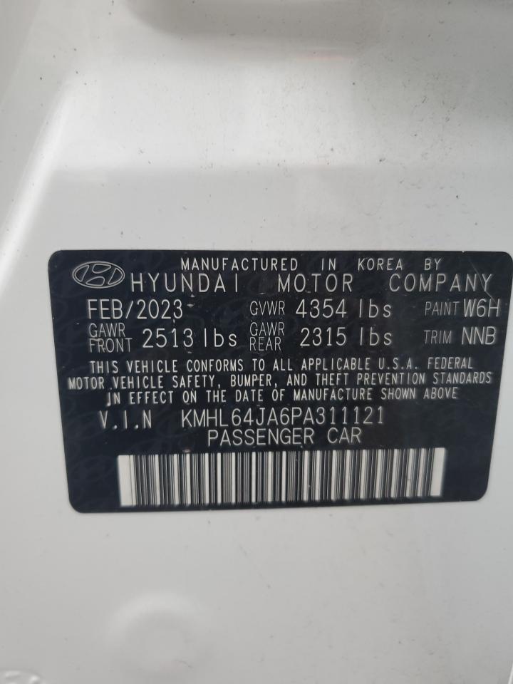 2023 HYUNDAI SONATA SEL VIN:KMHL64JA6PA311121