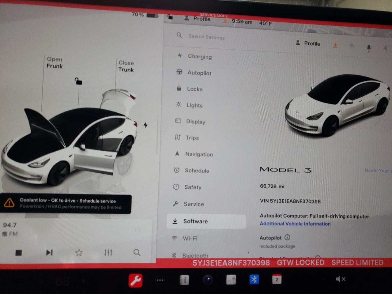 2022 TESLA MODEL 3  VIN:5YJ3E1EA8NF370398