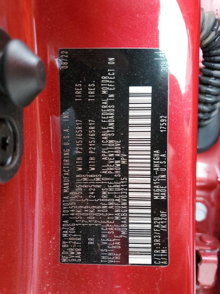 2022 TOYOTA COROLLA CROSS LE VIN:7MUBAABGXNV032115