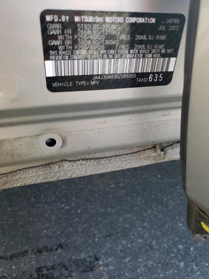 2022 MITSUBISHI OUTLANDER SE VIN:JA4J3UA83NZ085050