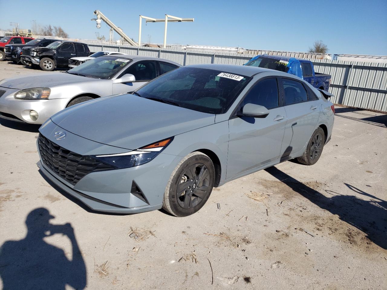 2022 HYUNDAI ELANTRA BLUE VIN:KMHLM4AJ1NU020091