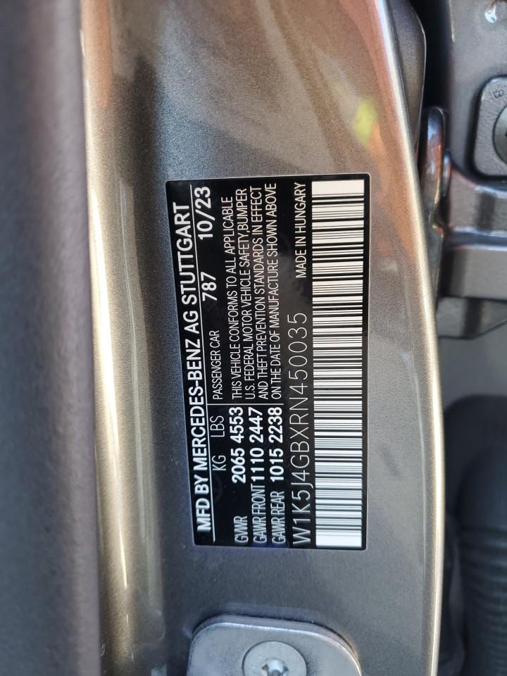 2024 MERCEDES-BENZ CLA 250 VIN:W1K5J4GBXRN450035