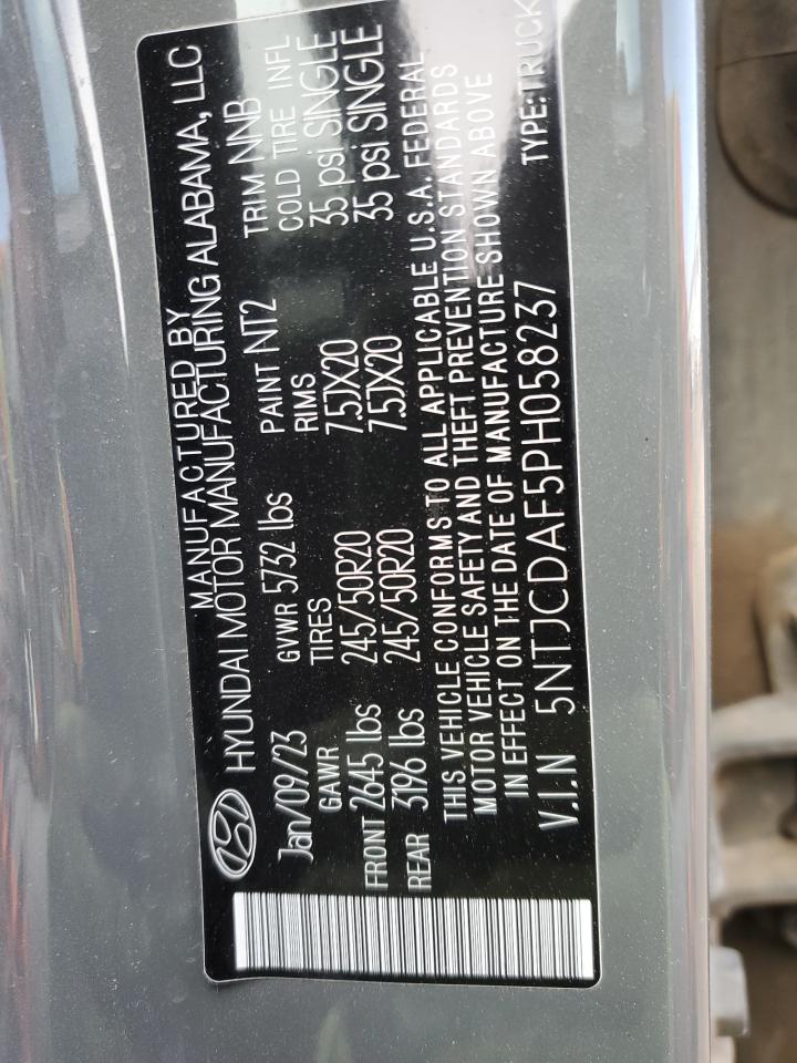 2023 HYUNDAI SANTA CRUZ NIGHT VIN:5NTJCDAF5PH058237