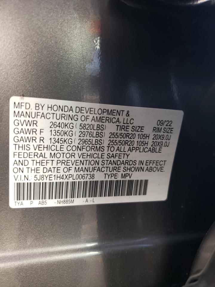 2023 ACURA MDX TECHNOLOGY VIN:5J8YE1H4XPL006738