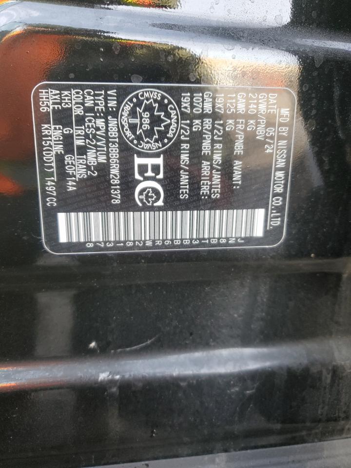 2024 NISSAN ROGUE SV VIN:JN8BT3BB6RW281378
